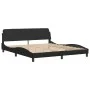 Bed frame with headboard black synthetic leather 180x200cm by vidaXL, Beds and slatted bases - Ref: Foro24-3208198, Price: 22...