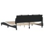 Bed frame with black and white synthetic leather headboard by vidaXL, Beds and slatted bases - Ref: Foro24-3208203, Price: 22...