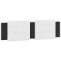 Bed frame with black and white synthetic leather headboard by vidaXL, Beds and slatted bases - Ref: Foro24-3208203, Price: 22...
