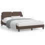 Bed with brown synthetic leather mattress 120x200 cm by vidaXL, Beds and slatted bases - Ref: Foro24-3208854, Price: 380,75 €...