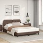 Bed with brown synthetic leather mattress 120x200 cm by vidaXL, Beds and slatted bases - Ref: Foro24-3208854, Price: 380,75 €...