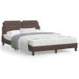 Bed with brown synthetic leather mattress 140x200 cm by vidaXL, Beds and slatted bases - Ref: Foro24-3208868, Price: 409,81 €...