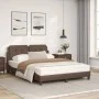 Bed with brown synthetic leather mattress 140x200 cm by vidaXL, Beds and slatted bases - Ref: Foro24-3208868, Price: 409,81 €...