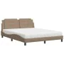 Bed with cappuccino synthetic leather mattress 160x200 cm by vidaXL, Beds and slatted bases - Ref: Foro24-3208877, Price: 386...