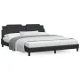 Bett mit schwarzer Kunstledermatratze 180x200 cm von vidaXL, Betten und Lattenroste - Ref: Foro24-3208880, Preis: 422,31 €, R...