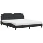 Bett mit schwarzer Kunstledermatratze 180x200 cm von vidaXL, Betten und Lattenroste - Ref: Foro24-3208880, Preis: 422,31 €, R...