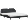 Cama con colchón cuero sintético negro 180x200 cm de vidaXL, Camas y somieres - Ref: Foro24-3208880, Precio: 429,90 €, Descue...
