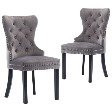 Gray velvet dining chairs 2 units by vidaXL, dining chairs - Ref: Foro24-287959, Price: 324,72 €, Discount: %