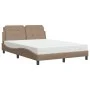 Bed with cappuccino synthetic leather mattress 120x200 cm by vidaXL, Beds and slatted bases - Ref: Foro24-3208856, Price: 383...