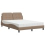 Bett mit Cappuccino-Kunstledermatratze 120x200 cm von vidaXL, Betten und Lattenroste - Ref: Foro24-3208856, Preis: 354,54 €, ...
