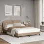 Bed with cappuccino synthetic leather mattress 120x200 cm by vidaXL, Beds and slatted bases - Ref: Foro24-3208856, Price: 383...