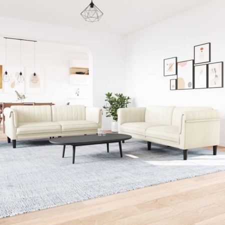 2-piece cream velvet sofa set by vidaXL, Sofas - Ref: Foro24-3209226, Price: 538,90 €, Discount: %