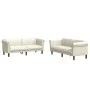 Set aus 2-teiligen cremefarbenen Samtsofas von vidaXL, Sofas - Ref: Foro24-3209226, Preis: 531,78 €, Rabatt: %