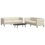 Juego de sofás 2 piezas tela color crema by vidaXL, Sofas - Ref: Foro24-3209245, Price: 648,75 €, Discount: %