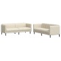 Juego de sofás 2 piezas tela color crema by vidaXL, Sofas - Ref: Foro24-3209245, Price: 648,75 €, Discount: %