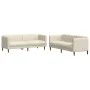 Zweiteiliges Sofaset in Cremefarben aus Stoff. von vidaXL, Sofas - Ref: Foro24-3209245, Preis: 636,57 €, Rabatt: %