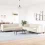 Zweiteiliges Sofaset in Cremefarben aus Stoff. von vidaXL, Sofas - Ref: Foro24-3209245, Preis: 648,75 €, Rabatt: %
