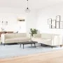 Zweiteiliges Sofaset in Cremefarben aus Stoff. von vidaXL, Sofas - Ref: Foro24-3209245, Preis: 636,57 €, Rabatt: %