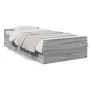 Sonoma gray engineered wood bed with drawers 90x190 cm by vidaXL, Beds and slatted bases - Ref: Foro24-3280347, Price: 118,75...