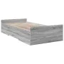 Sonoma gray engineered wood bed with drawers 90x190 cm by vidaXL, Beds and slatted bases - Ref: Foro24-3280347, Price: 118,75...