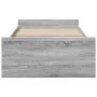Sonoma gray engineered wood bed with drawers 90x190 cm by vidaXL, Beds and slatted bases - Ref: Foro24-3280347, Price: 118,75...