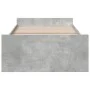 Betongraues Holzwerkstoffbett mit Schubladen 90x190 cm von vidaXL, Betten und Lattenroste - Ref: Foro24-3280345, Preis: 121,2...