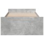 Concrete gray engineered wood bed with drawers 90x190 cm by vidaXL, Beds and slatted bases - Ref: Foro24-3280345, Price: 121,...