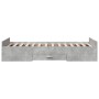 Betongraues Holzwerkstoffbett mit Schubladen 90x190 cm von vidaXL, Betten und Lattenroste - Ref: Foro24-3280345, Preis: 121,2...