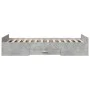 Betongraues Holzwerkstoffbett mit Schubladen 90x190 cm von vidaXL, Betten und Lattenroste - Ref: Foro24-3280345, Preis: 121,2...