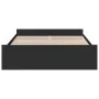 Black engineered wood bed with drawers 140x200 cm by vidaXL, Beds and slatted bases - Ref: Foro24-3280294, Price: 171,48 €, D...