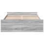 Sonoma-graues Holzwerkstoffbett mit Schubladen 120 x 200 cm von vidaXL, Betten und Lattenroste - Ref: Foro24-3280305, Preis: ...