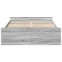 Sonoma gray engineered wood bed with drawers 120x200 cm by vidaXL, Beds and slatted bases - Ref: Foro24-3280305, Price: 141,2...