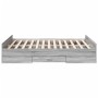 Sonoma-graues Holzwerkstoffbett mit Schubladen 120 x 200 cm von vidaXL, Betten und Lattenroste - Ref: Foro24-3280305, Preis: ...