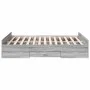Sonoma gray engineered wood bed with drawers 120x200 cm by vidaXL, Beds and slatted bases - Ref: Foro24-3280305, Price: 141,2...