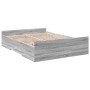 Sonoma-graues Holzwerkstoffbett mit Schubladen 120 x 200 cm von vidaXL, Betten und Lattenroste - Ref: Foro24-3280305, Preis: ...