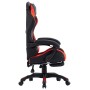 Gaming chair with footrest in red and black synthetic leather by vidaXL, Office chairs - Ref: Foro24-287987, Price: 160,36 €,...