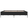 Bettgestell aus Holzwerkstoff und schwarzem Metall, 180 x 200 cm von vidaXL, Betten und Lattenroste - Ref: Foro24-3279782, Pr...
