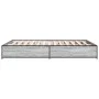 Sonoma-graues Metall-Holzwerkstoff-Bettgestell, 120 x 200 cm von vidaXL, Betten und Lattenroste - Ref: Foro24-3279850, Preis:...