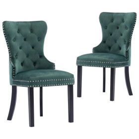 Dining chairs 2 units dark green velvet by vidaXL, dining chairs - Ref: Foro24-287960, Price: 391,25 €, Discount: %