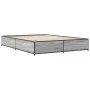 Sonoma gray metal engineered wood bed frame 120x190 cm by vidaXL, Beds and slatted bases - Ref: Foro24-3279865, Price: 119,02...