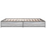 Sonoma gray metal engineered wood bed frame 120x190 cm by vidaXL, Beds and slatted bases - Ref: Foro24-3279865, Price: 120,47...