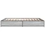 Sonoma gray metal engineered wood bed frame 120x190 cm by vidaXL, Beds and slatted bases - Ref: Foro24-3279865, Price: 119,02...