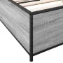 Sonoma gray metal engineered wood bed frame 120x190 cm by vidaXL, Beds and slatted bases - Ref: Foro24-3279865, Price: 119,02...