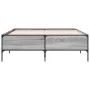 Sonoma gray metal engineered wood bed frame 140x190 cm by vidaXL, Beds and slatted bases - Ref: Foro24-3279810, Price: 144,38...