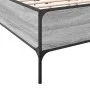 Sonoma gray metal engineered wood bed frame 140x190 cm by vidaXL, Beds and slatted bases - Ref: Foro24-3279810, Price: 144,38...