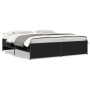 Engineered wood and black metal bed frame 200x200cm by vidaXL, Beds and slatted bases - Ref: Foro24-3279867, Price: 155,93 €,...