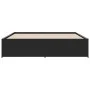 Engineered wood and black metal bed frame 200x200cm by vidaXL, Beds and slatted bases - Ref: Foro24-3279867, Price: 154,05 €,...