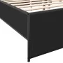 Engineered wood and black metal bed frame 200x200cm by vidaXL, Beds and slatted bases - Ref: Foro24-3279867, Price: 154,05 €,...