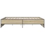 Estructura cama madera ingeniería metal roble Sonoma 160x200 cm de vidaXL, Camas y somieres - Ref: Foro24-3279878, Precio: 14...