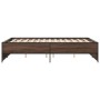 Bettgestell aus Holzwerkstoff, Eiche, braunes Metall, 140 x 190 cm von vidaXL, Betten und Lattenroste - Ref: Foro24-3279901, ...